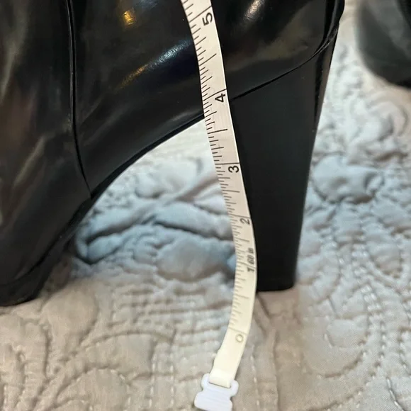 Nine West Patent Black Ankle Boots - Picture 4 of 4